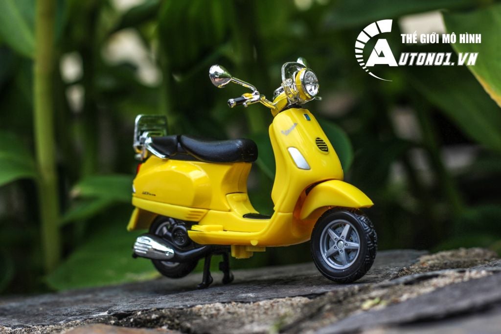 MÔ HÌNH XE VESPA LXV 2013 YELLOW 1:18 MAISTO 6840