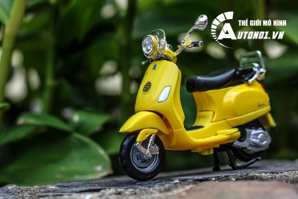 MÔ HÌNH XE VESPA LXV 2013 YELLOW 1:18 MAISTO 6840