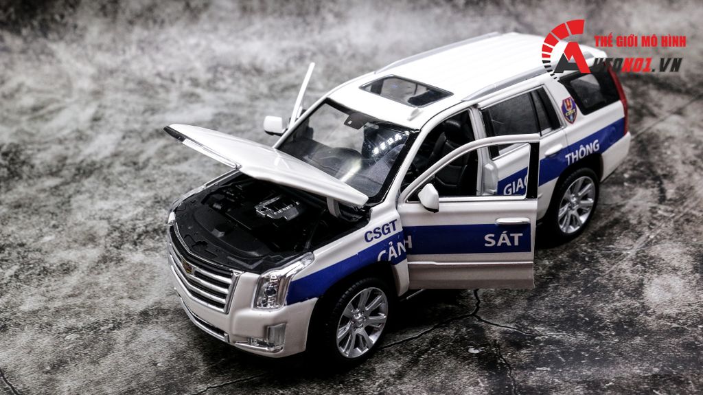 MÔ HÌNH XE CADILLAC ESCALADE ĐỘ CSGT AUTONO1 1:24 D001