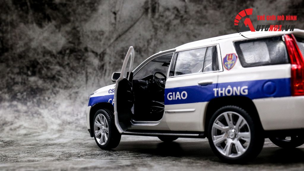 MÔ HÌNH XE CADILLAC ESCALADE ĐỘ CSGT AUTONO1 1:24 D001