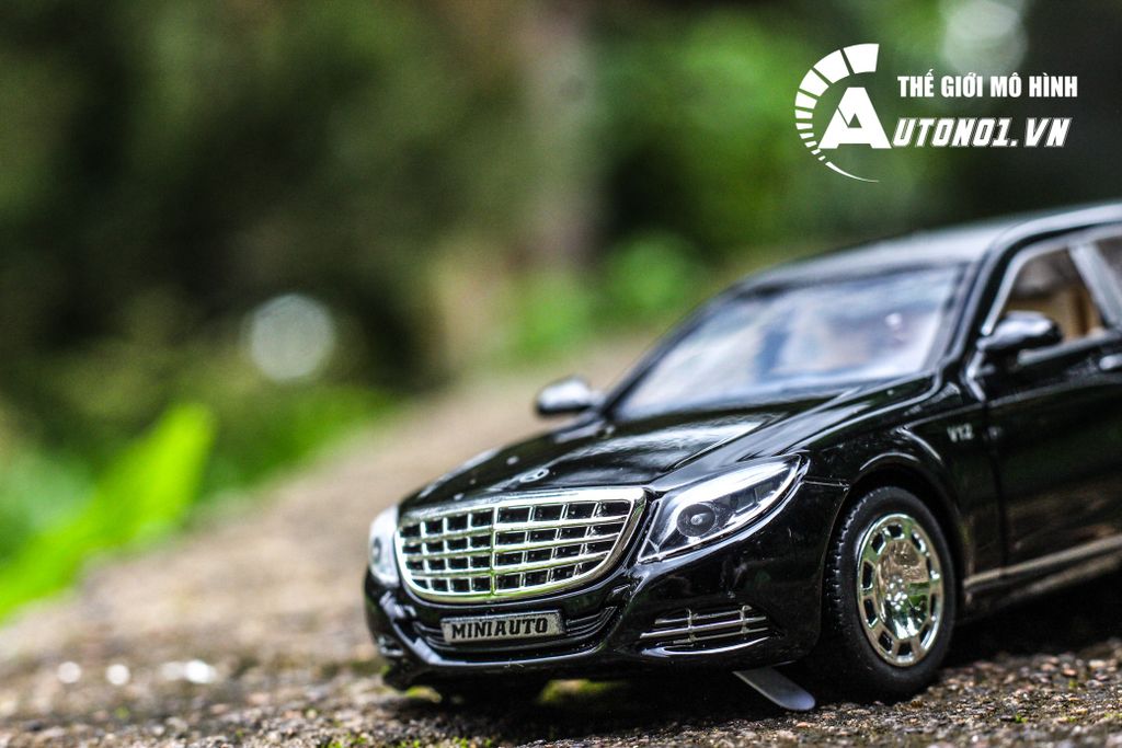 MÔ HÌNH XE MAYBACH MERCEDES S600 LIMOUSINE BLACK 1:32 MINIAUTO KHÔNG HỘP 5268