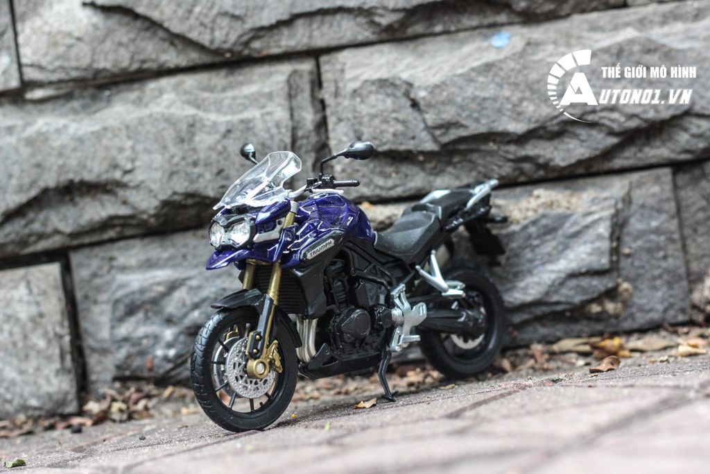 MÔ HÌNH XE MÔ TÔ TRIUMPH TIGER EXPLORER 1:18 WELLY 5457