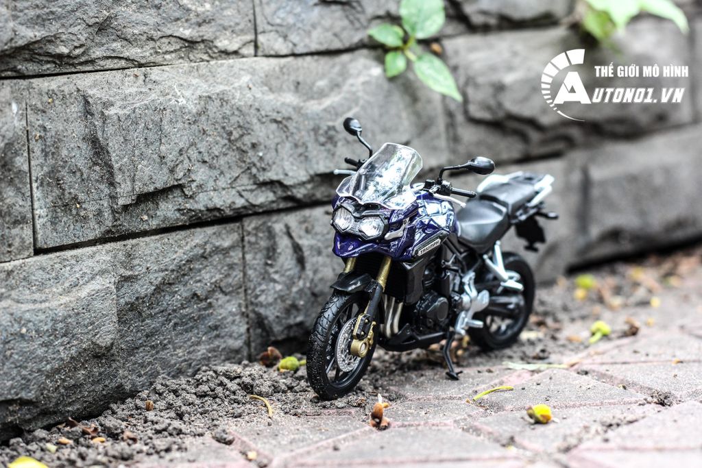 MÔ HÌNH XE MÔ TÔ TRIUMPH TIGER EXPLORER 1:18 WELLY 5457