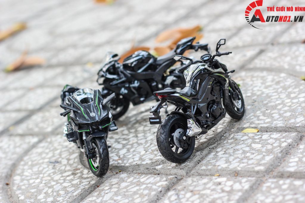 MÔ HÌNH XE KAWASAKI NINJA ZX 10RR 2017 BLACK 1:18 WELLY 5547