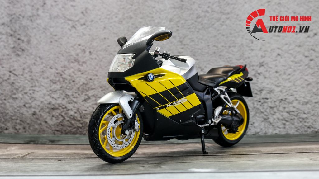 MÔ HÌNH XE BMW K1200S YELLOW 1:12 JOYCITY 7509