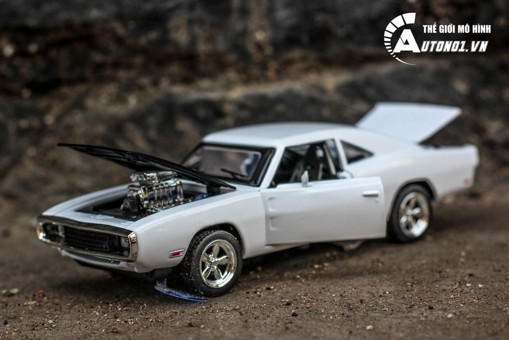 MÔ HÌNH XE DODGE CHALLENGER 1970 FAST AND FURIOUS WHITE 1:32 KHÔNG HỘP MINI AUTO 1463