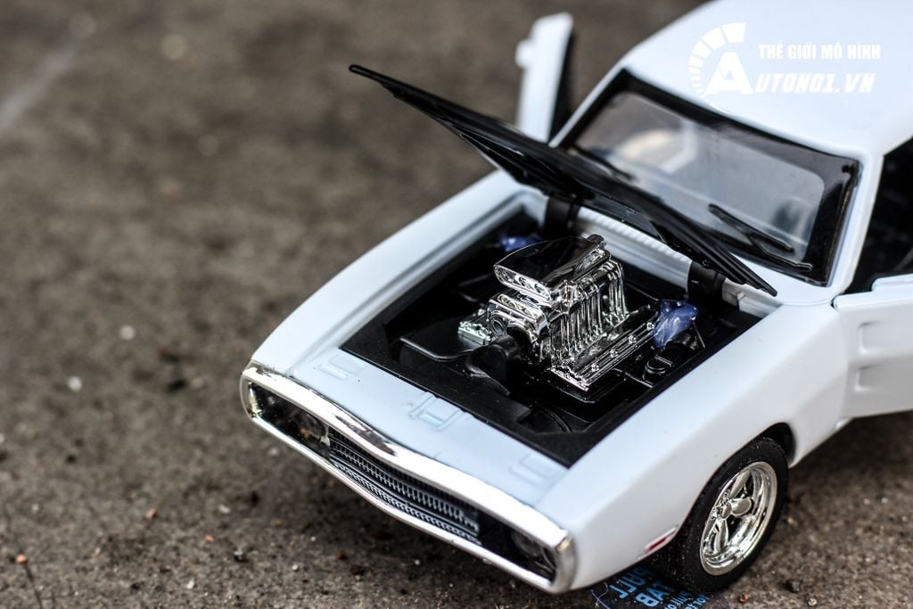 MÔ HÌNH XE DODGE CHALLENGER 1970 FAST AND FURIOUS WHITE 1:32 KHÔNG HỘP MINI AUTO 1463