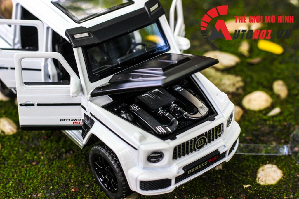 MÔ HÌNH XE MERCEDES-BRABUS G700 WHITE 1:32 DOUBLE HORSES 3680