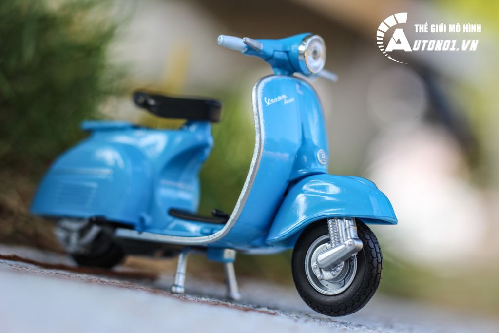 MÔ HÌNH XE VESPA 150CC 1970 BABY BLUE 1:18 WELLY 5723