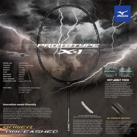 Đánh giá vợt cầu lông Mizuno Prototype X-1