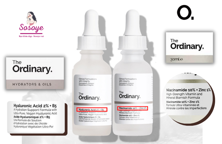 Phân Biệt The Ordinary Hyaluronic và The Ordinary Niacinamide