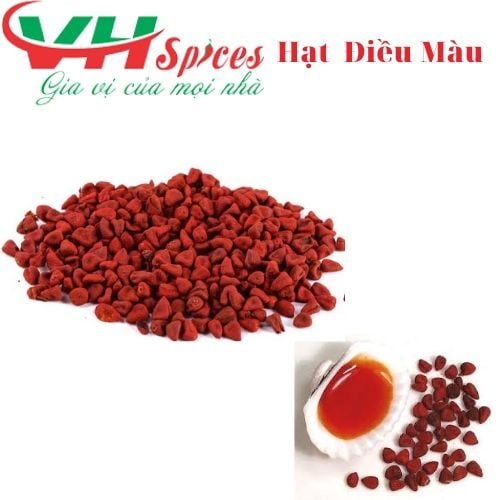 Hạt điều màu - gia vị quen thuộc của mọi nhà