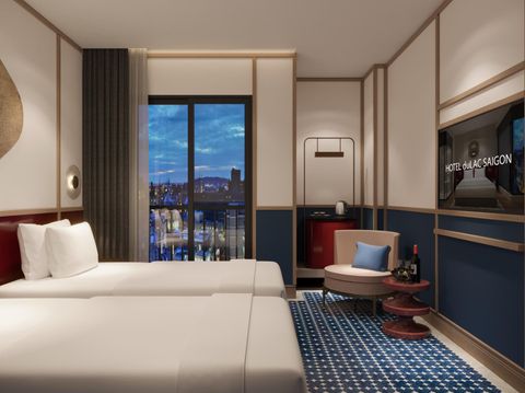 Vải rèm Cỏ May đồng hành cùng khách sạn Grand du lac saigon tại Quận 1