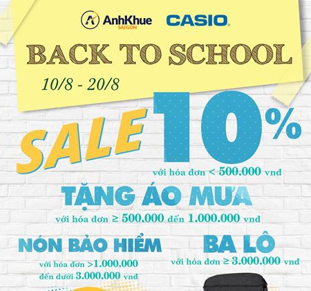 Tựu trường cùng đồng hồ CASIO – Muôn vàn quà tặng cực hấp dẫn