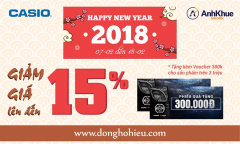 Casio Việt Nam tưng bừng khuyến mãi chào Xuân Mậu Tuất