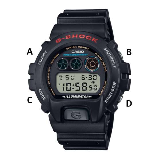 Hướng dẫn sử dụng đồng hồ CASIO G-SHOCK DW-6900U