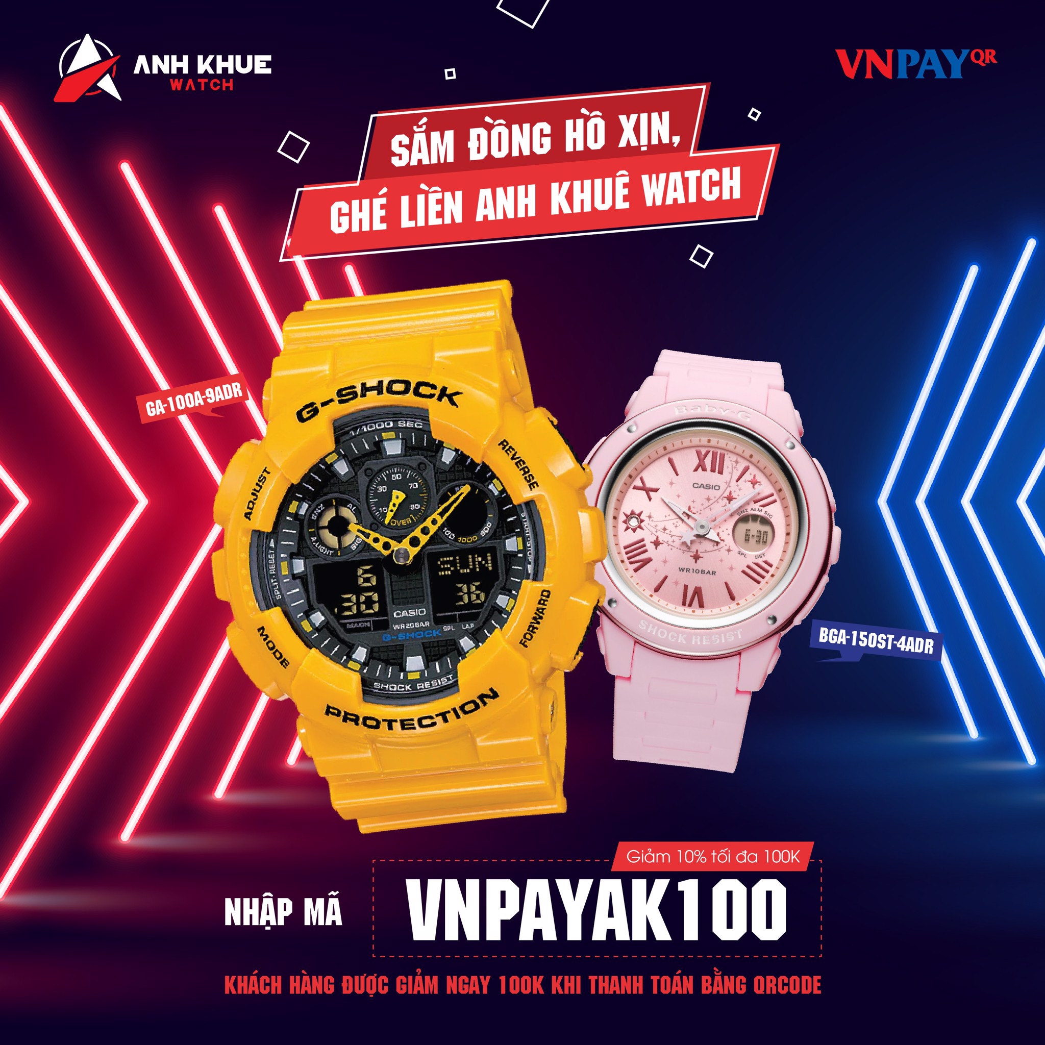 QUÉT MÃ VNPAY – RINH NGAY ƯU ĐÃI TẠI ANH KHUÊ WATCH