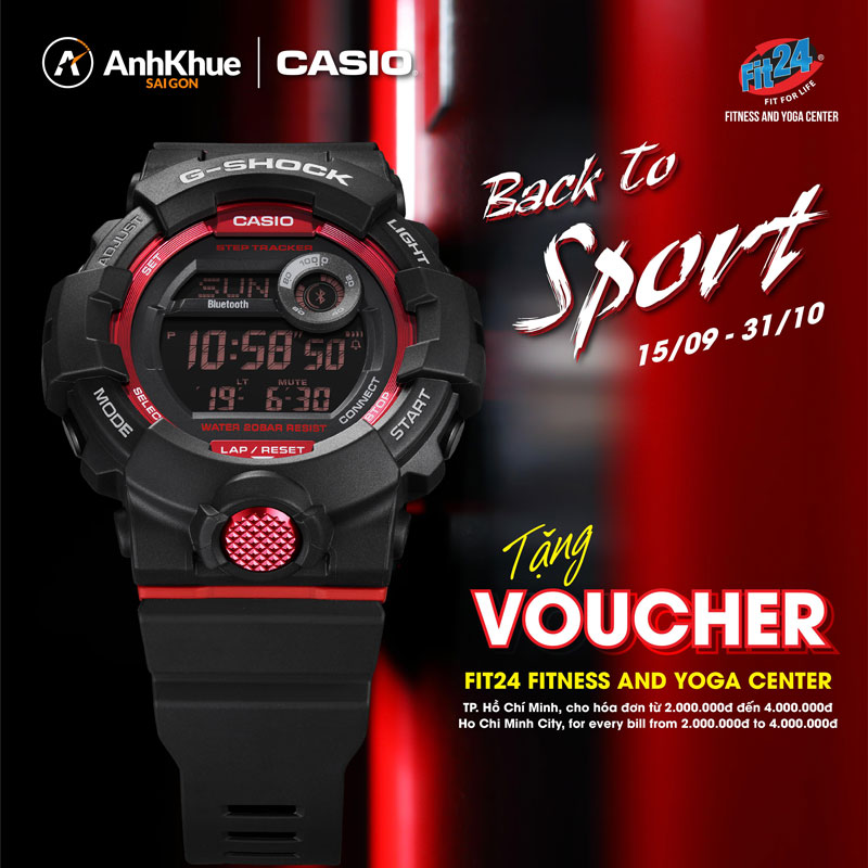 CÙNG G-SHOCK SỐNG THỂ THAO – ƯU ĐÃI TẬP LUYỆN TẠI FIT24 FITNESS AND YOGA CENTER