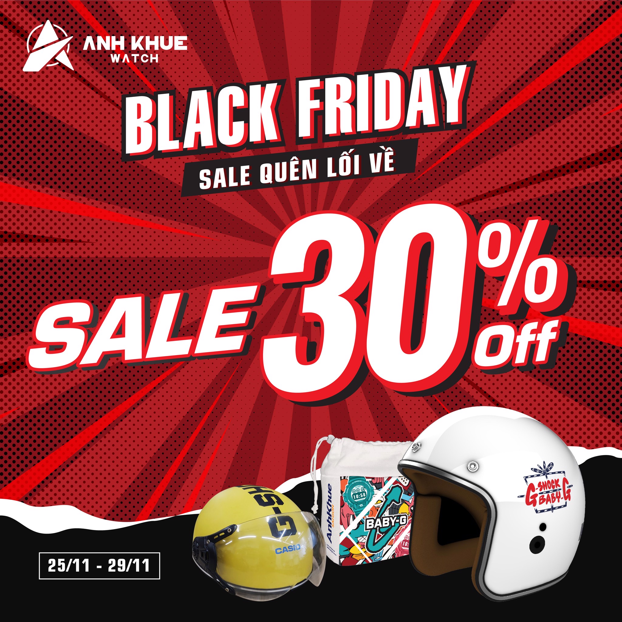 BLACK FIRDAY  THỨ 6 ĐEN TỐI SĂN DEAL LẠC LỐI TẠI ANH KHUÊ WATCH