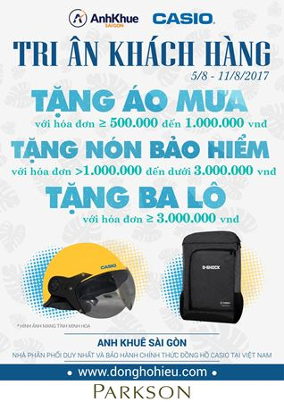Shop đồng hồ CASIO tại Parkson tung khuyến mãi hấp dẫn tri ân khách hàng