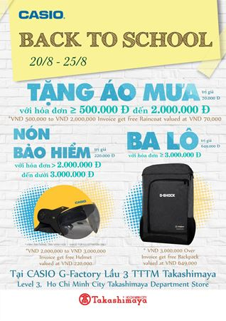 Nhận quà cực chất cùng đồng hồ CASIO tại Diamond & Takashimaya
