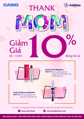 MOTHER’S DAY – ĐONG ĐẦY YÊU THƯƠNG – NGẬP TRÀN ƯU ĐÃI