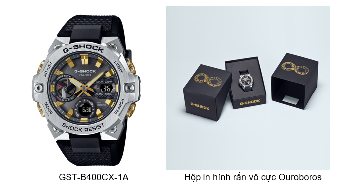 Chào đón Tết Nguyên Đán với GST-B400CX-1A, phiên bản giới hạn Rắn Ouroboros của G-SHOCK