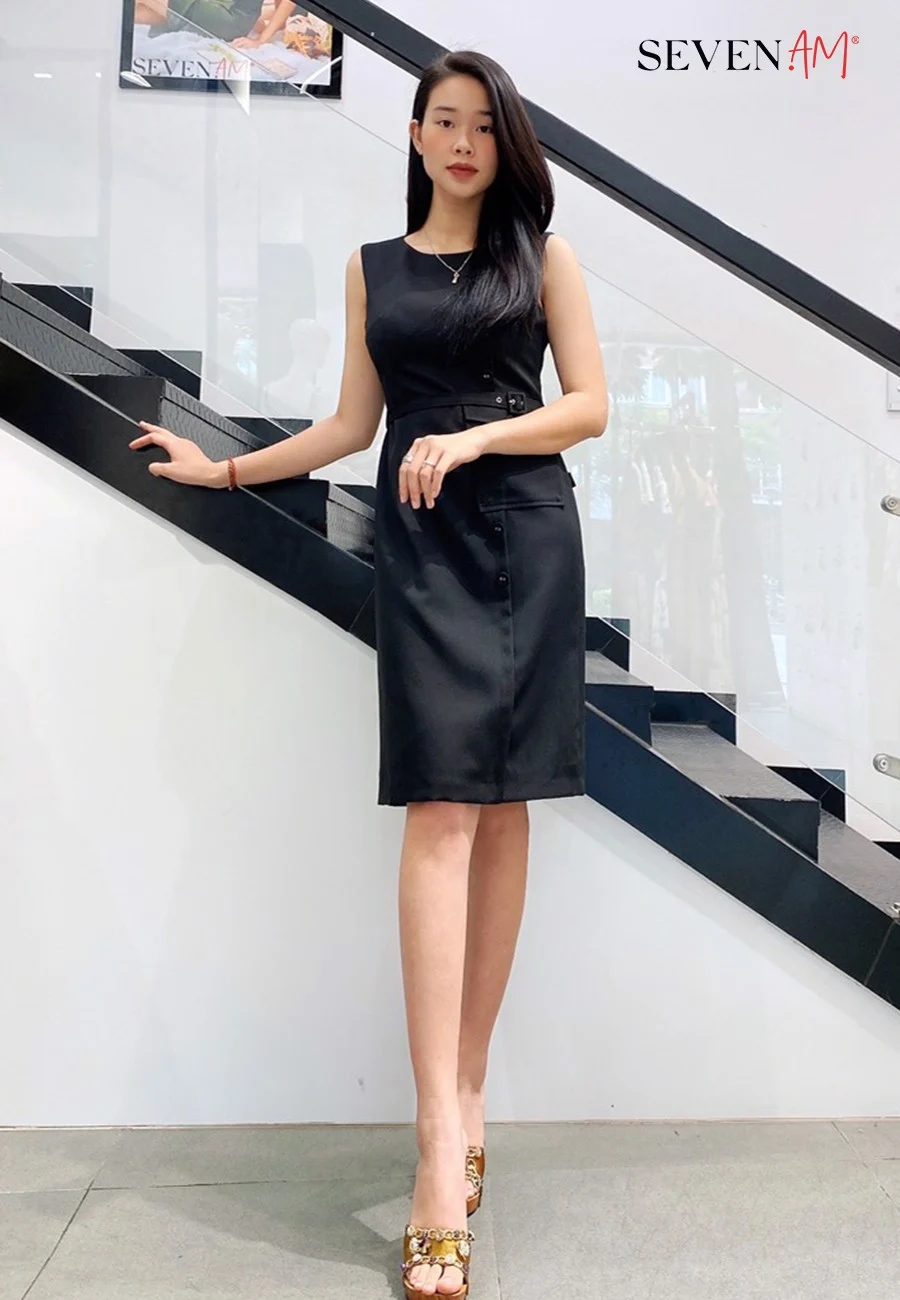 CHÂN VÁY CÔNG SỞ .XANH ĐEN (Không Nơ) Webiste Mis Việt