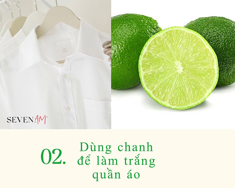 Dùng chanh để tẩy trắng quần áo