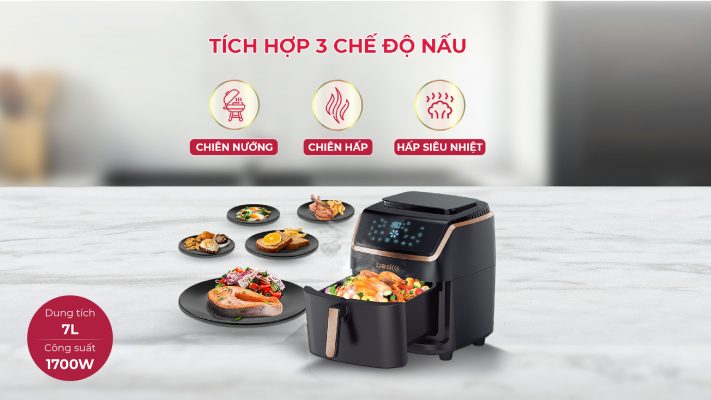 Nồi chiên không dầu Mishio với khay inox 304: Giải pháp cho bữa ăn lành mạnh mà vẫn ngon