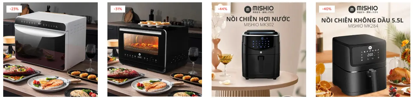 Bếp chiên không dầu Mishio