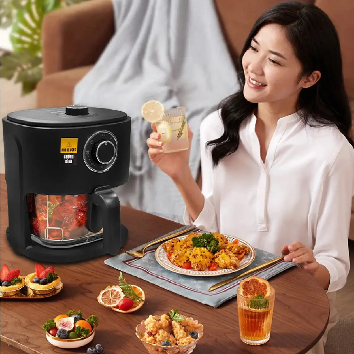 Nồi cơm điện lòng sứ dưỡng sinh Mishio giúp tăng cường dinh dưỡng cho người yếu sinh lý năm 2025