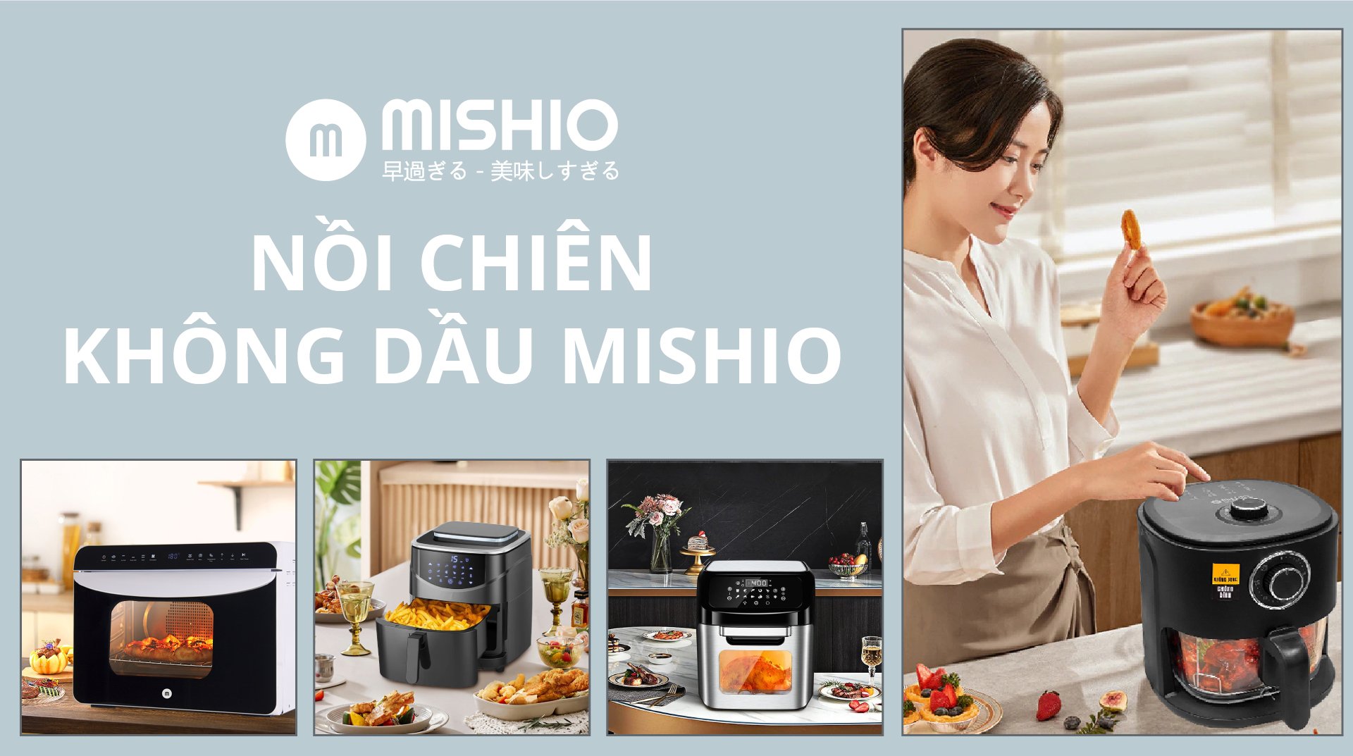 NỒI CHIÊN KHÔNG DẦU MISHIO