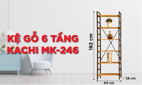 Kệ Gỗ Chân Sắt 6 Tầng Kachi MK246 – Mishio Kachi Việt Nam