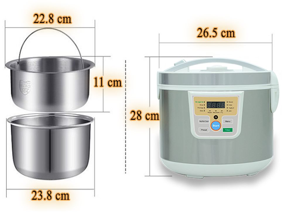 Nồi cơm điện tách đường Mishio MK188 900W (Ảnh 12)