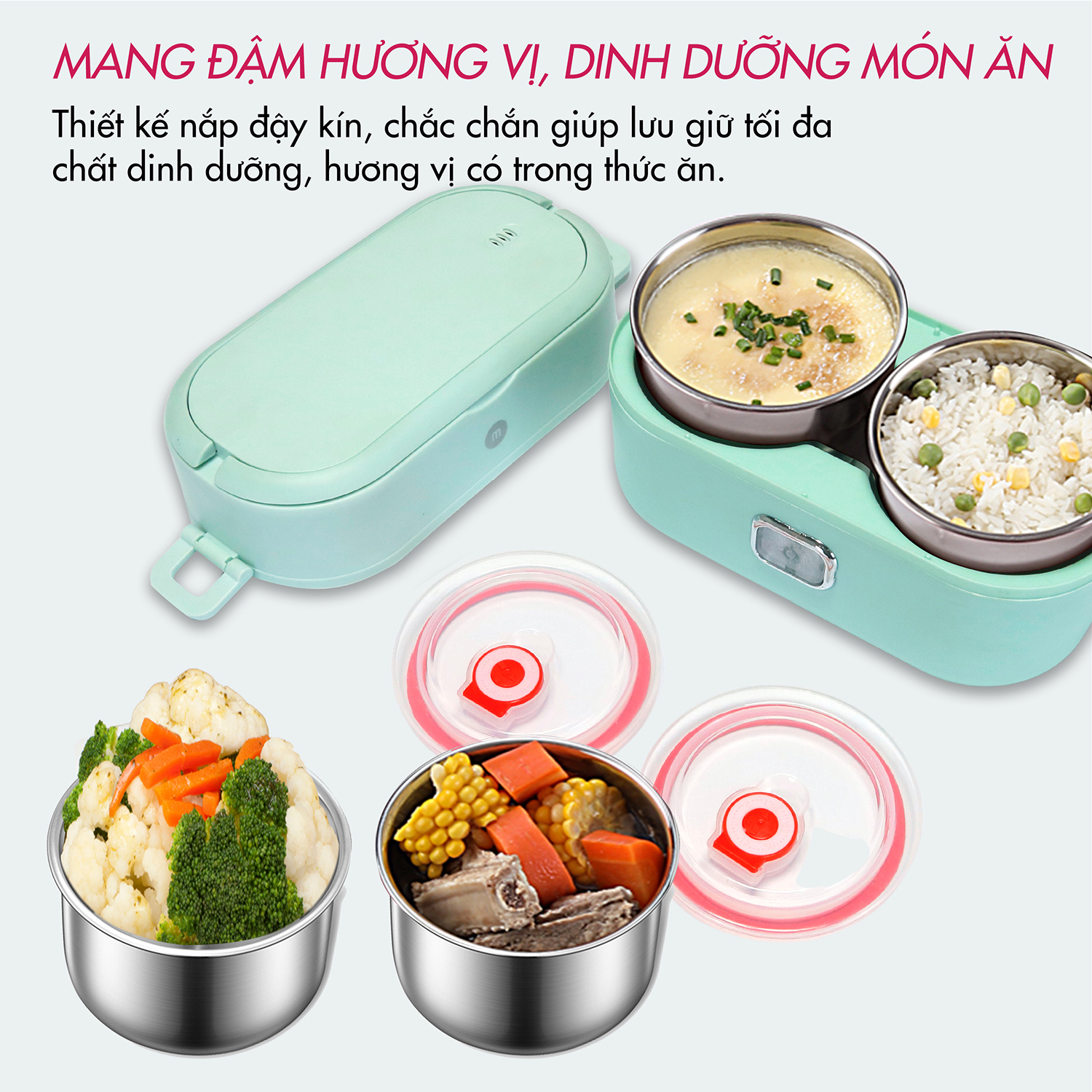 MISHIO - Hộp Hâm Nóng Thức Ăn MK31