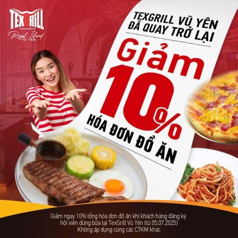 ⛔ TEXGRILL CHÍNH THỨC QUAY TRỞ LẠI “ĐƯỜNG ĐUA” - GIẢM NGAY 10% TẶNG KHÁCH HÀNG