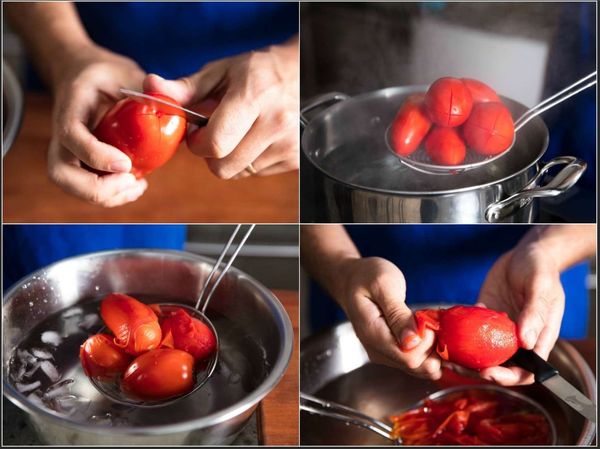 Get tomato flesh to make sauce