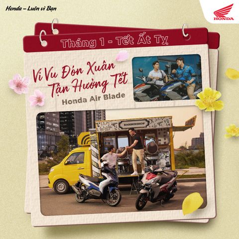 Cùng Air Blade vi vu đón xuân, khởi đầu hành trình mới đầy hứng khởi!