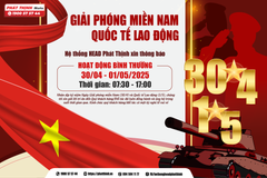 📢 THÔNG BÁO LỊCH LÀM VIỆC DỊP LỄ 30/4 & 1/5 - HỆ THỐNG HEAD PHÁT THỊNH