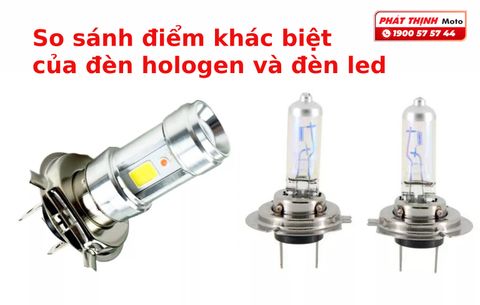 So sánh điểm khác biệt của đèn holagen và đèn led