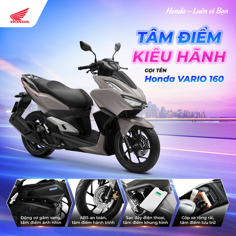 Honda Vario 160 Giá xe Vario 160 ABS CBS hình ảnh thông số màu sắc   Motosaigon