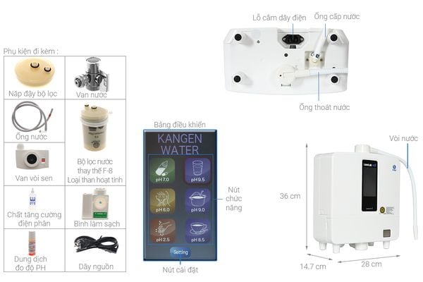 Máy lọc nước ion kiềm Kangen K8