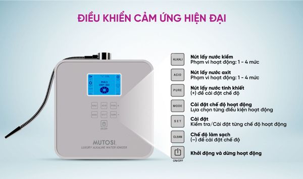 Máy lọc nước ion kiềm Mutosi