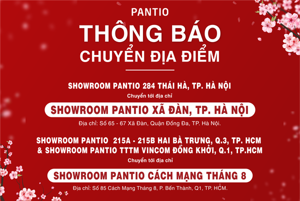 THÔNG BÁO CHUYỂN ĐỊA ĐIỂM SHOWROOM PANTIO