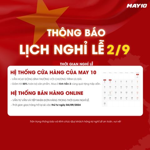 THÔNG BÁO LỊCH NGHỈ LỄ 02/09