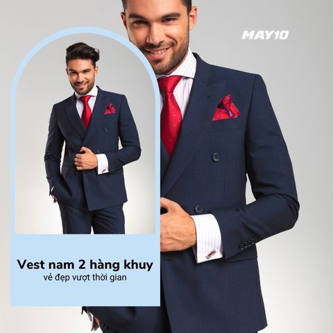 Vest nam 2 hàng khuy - kiểu áo sang trọng, thanh lịch vượt thời gian