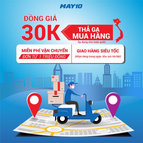 THÔNG BÁO THAY ĐỔI PHÍ VẬN CHUYỂN TẠI HỆ THỐNG MAY 10 ONLINE