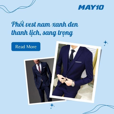 Cách phối vest nam xanh đen lịch lãm, sang trọng, không bị 