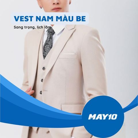 Vest nam màu be - bộ sưu tập cho các sự kiện long trọng